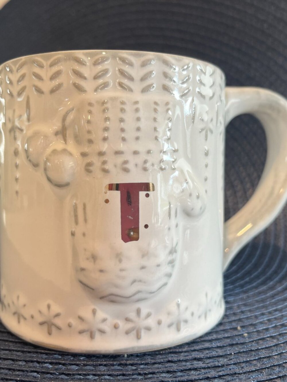 Anthropologie Snowcap Holiday Monogram T Mug - Picture 6 of 6